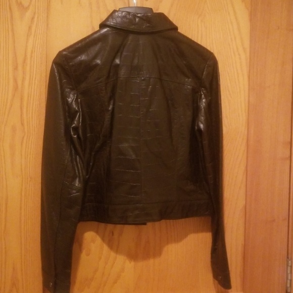 NWT NINE WEST LEATHER JACKET - Picture 3 of 4